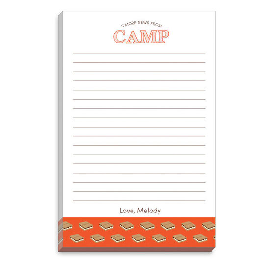 Orange S'More Camp Notepads